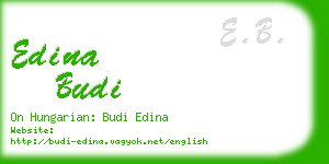 edina budi business card